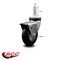 Service Caster 3 Inch Chrome Hooded Neoprene Rubber 1/2 Inch Threaded Stem Caster with Brake SCC SCC-TS03S310-NPRB-BC-B-121315 - alternate 4